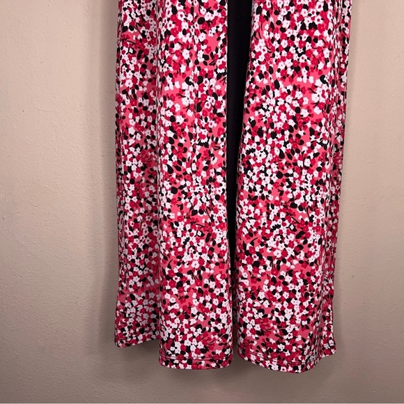 Medium MICHAEL Michael Kors Fuchsia Pink White Black Floral Dress Sleeveless - Picture 9 of 16